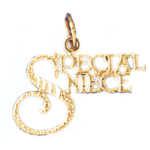 14K GOLD SAYING CHARM - SPECIAL NIECE #9988