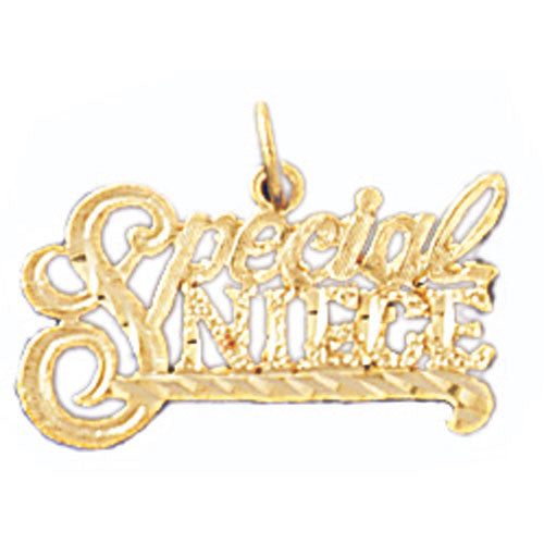 14K GOLD SAYING CHARM - SPECIAL NIECE #9996