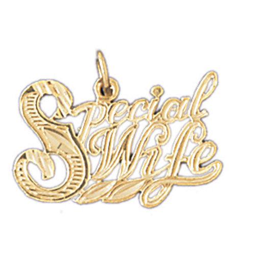 14K GOLD SAYING CHARM - SPECIAL WIFE #10087