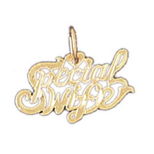 14K GOLD SAYING CHARM - SPECIAL WIFE #10089