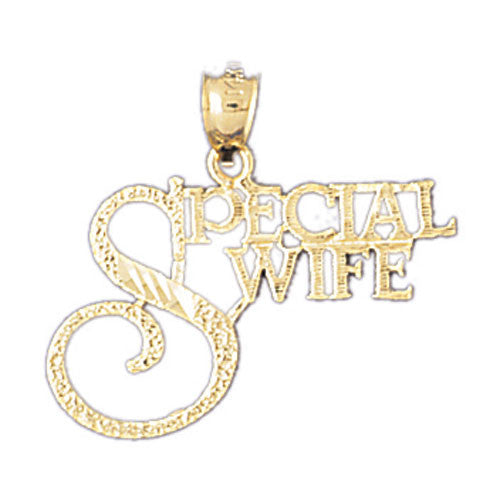 14K GOLD SAYING CHARM - SPECIAL WIFE #10090