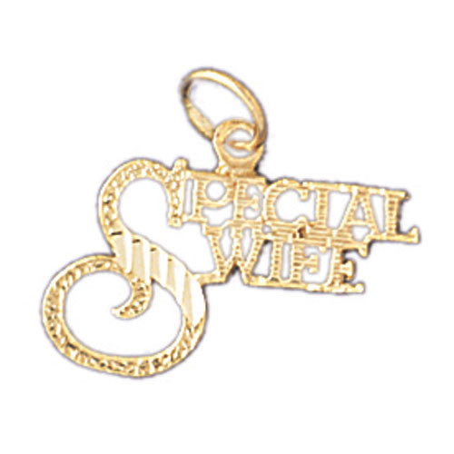 14K GOLD SAYING CHARM - SPECIAL WIFE #10091