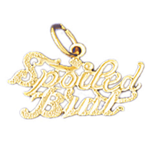 14K GOLD SAYING CHARM - SPOILED BRAT #10594