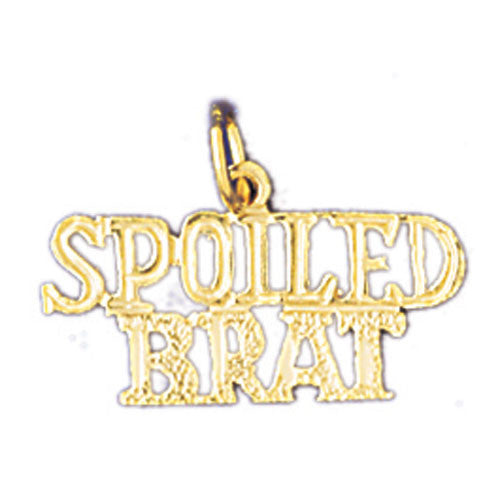 14K GOLD SAYING CHARM - SPOILED BRAT #10595