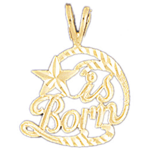 14K GOLD SAYING CHARM - STAR IS BORN #10246