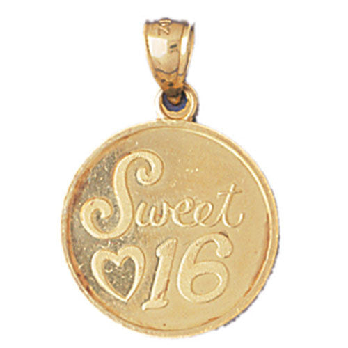 14K GOLD SAYING CHARM - SWEET 16 #10314