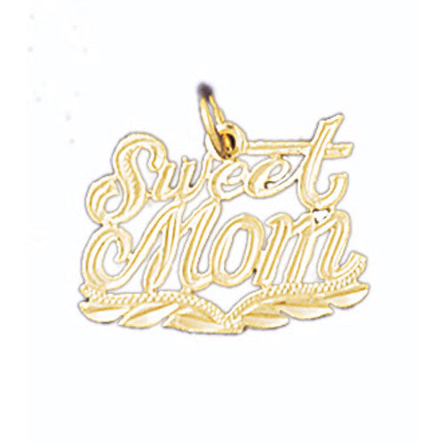 14K GOLD SAYING CHARM - SWEET MOM #9855