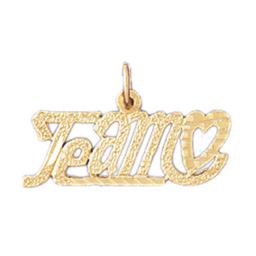 14K GOLD SAYING CHARM - TE AMO #10240