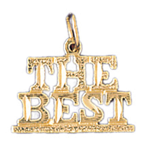 14K GOLD SAYING CHARM - THE BEST #10523