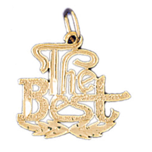 14K GOLD SAYING CHARM - THE BEST #10524