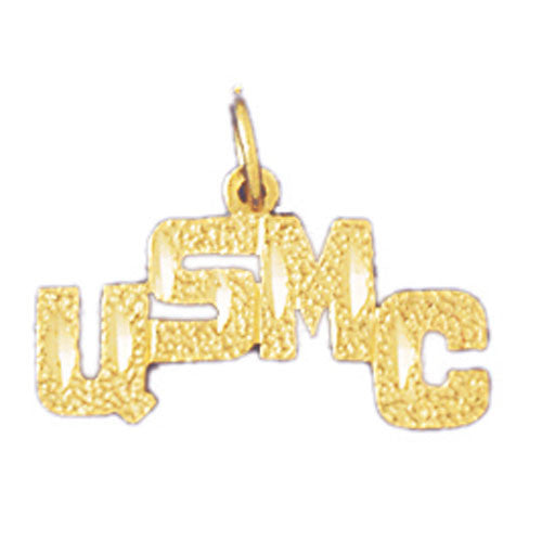 14K GOLD SAYING CHARM - USMC #10906