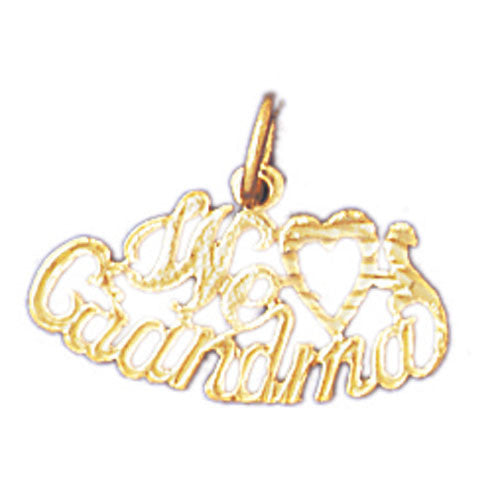 14K GOLD SAYING CHARM - WE LOVE GRANDMA #10054