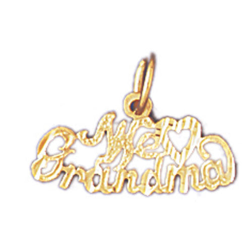 14K GOLD SAYING CHARM - WE LOVE GRANDMA #10055