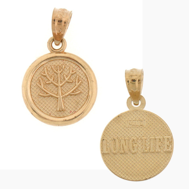 14K GOLD SEVEN WISHES CHARM - LONG LIFE #6486