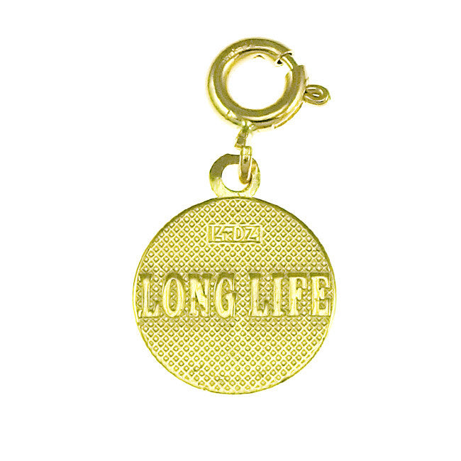 14K GOLD SEVEN WISHES CHARM - LONG LIFE #6486