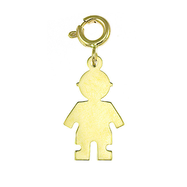 14K GOLD SILHOUETTE CHARM - A GIRL #5858
