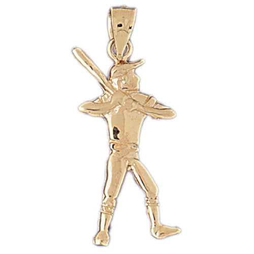 14K GOLD SPORT CHARM - BASEBALL # 3321