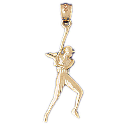 14K GOLD SPORT CHARM - BASEBALL # 3323