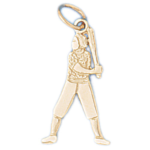 14K GOLD SPORT CHARM - BASEBALL # 3330