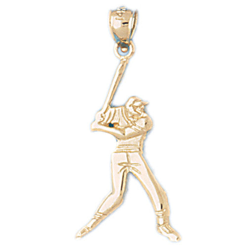 14K GOLD SPORT CHARM - BASEBALL # 3334