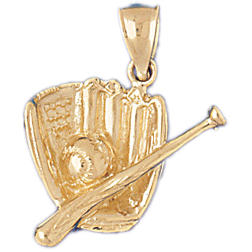 14K GOLD SPORT CHARM - BASEBALL # 3350