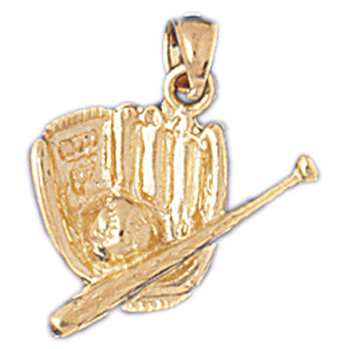 14K GOLD SPORT CHARM - BASEBALL # 3351