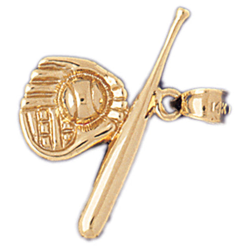 14K GOLD SPORT CHARM - BASEBALL # 3352