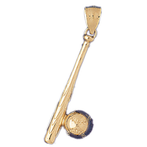 14K GOLD SPORT CHARM - BASEBALL # 3355
