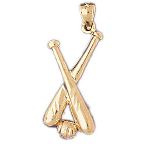 14K GOLD SPORT CHARM - BASEBALL # 3360