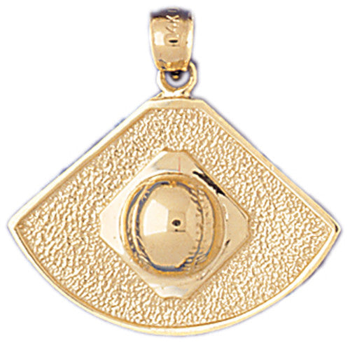 14K GOLD SPORT CHARM - BASEBALL # 3363