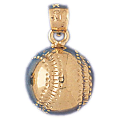 14K GOLD SPORT CHARM - BASEBALL # 3367