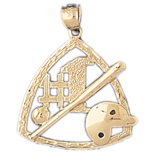 14K GOLD SPORT CHARM - BASEBALL # 3368