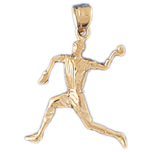14K GOLD SPORT CHARM - BASEBALL # 3371