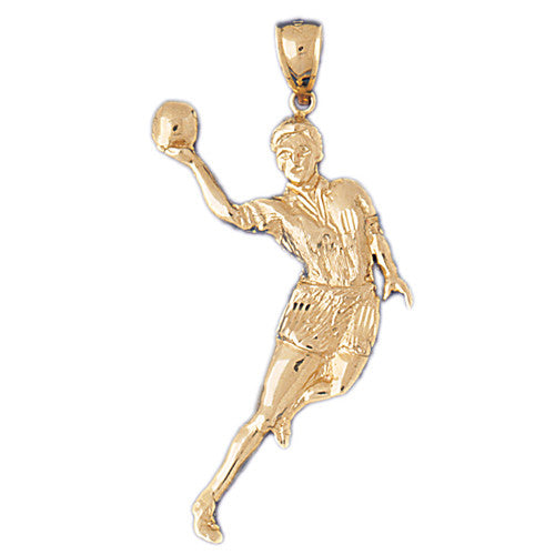 14K GOLD SPORT CHARM - BASKETBALL # 3217