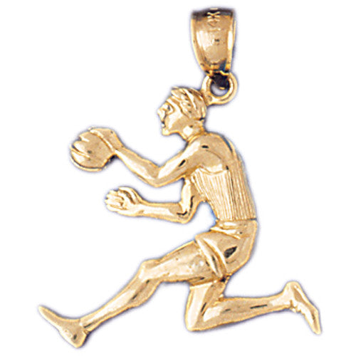 14K GOLD SPORT CHARM - BASKETBALL #3222
