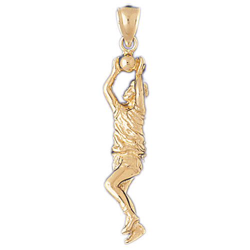 14K GOLD SPORT CHARM - BASKETBALL # 3224