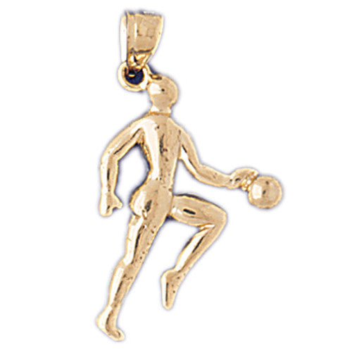 14K GOLD SPORT CHARM - BASKETBALL # 3228