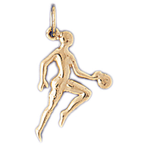14K GOLD SPORT CHARM - BASKETBALL # 3229