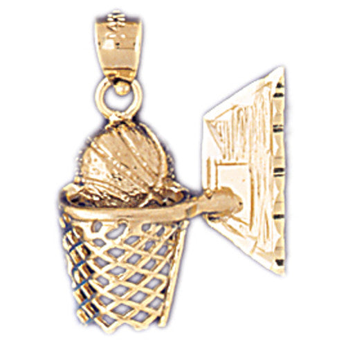 14K GOLD SPORT CHARM - BASKETBALL # 3237