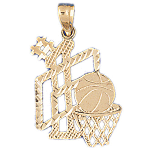 14K GOLD SPORT CHARM - BASKETBALL # 3240