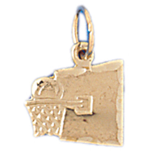 14K GOLD SPORT CHARM - BASKETBALL # 3241
