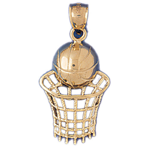 14K GOLD SPORT CHARM - BASKETBALL # 3242