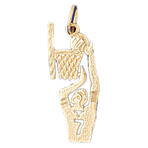 14K GOLD SPORT CHARM - BASKETBALL # 3245