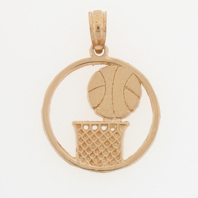 14K GOLD SPORT CHARM - BASKETBALL #6335