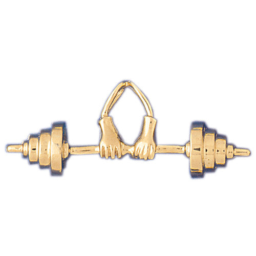 14K GOLD SPORT CHARM - BODYBUILDING #3476