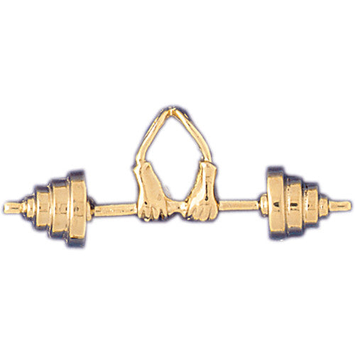 14K GOLD SPORT CHARM - BODYBUILDING #3477