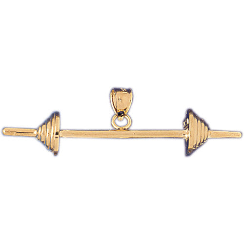 14K GOLD SPORT CHARM - BODYBUILDING #3479