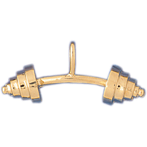 14K GOLD SPORT CHARM - BODYBUILDING #3481