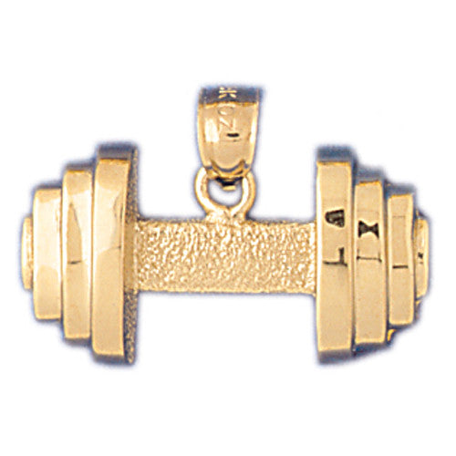 14K GOLD SPORT CHARM - BODYBUILDING #3485