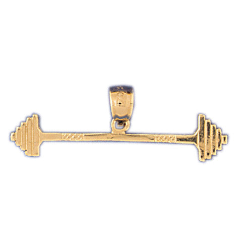14K GOLD SPORT CHARM - BODYBUILDING #3489